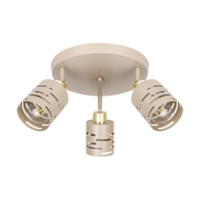 Kinkiet E27 LED Elen ruchomy x3 beż+złoty okrąg-40457
