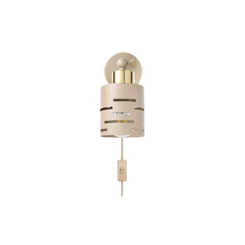Kinkiet E27 LED Elen ruchomy x1 beż+złoty wtycz-40435