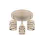 Kinkiet E27 LED Elen ruchomy x3 beż+złoty okrąg-40458