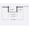 Profil LED PCV 50x12 Wpuszczany GK biały 2m Mleczn-41045