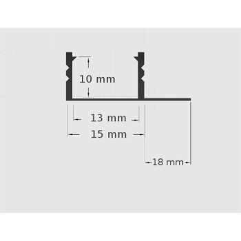 Profil LED PCV 33x12 Wpusz glazura biały 2m Mleczn-41017