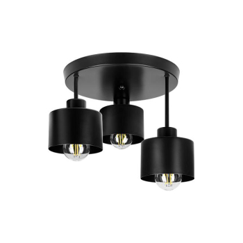 Kinkiet E27 LED Elza x3 czarny okrągły-41086