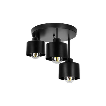 Kinkiet E27 LED Elza x3 czarny okrągły-41087