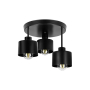Kinkiet E27 LED Elza x3 czarny okrągły-41086