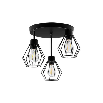Kinkiet E27 LED Otto x3 czarny okrągły-41101