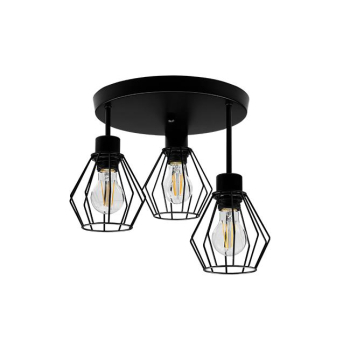 Kinkiet E27 LED Otto x3 czarny okrągły-41102