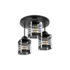 Kinkiet E27 LED Senti x3 czarny okrągły-41272
