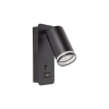 Kinkiet do czytania Ring GU10 55mm czarny USB A+ C-41275