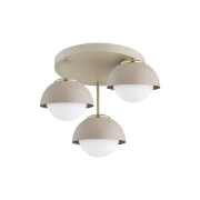 Kinkiet E27 LED Tilon 18cm x3 beżowy okrągły-41202