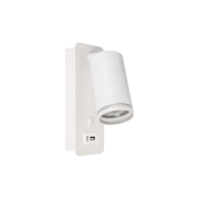 Kinkiet do czytania Ring GU10 55mm biały USB A+C-41277