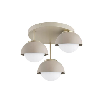 Kinkiet E27 LED Tilon 18cm x3 beżowy okrągły-41202