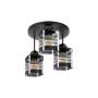 Kinkiet E27 LED Senti x3 czarny okrągły-41272