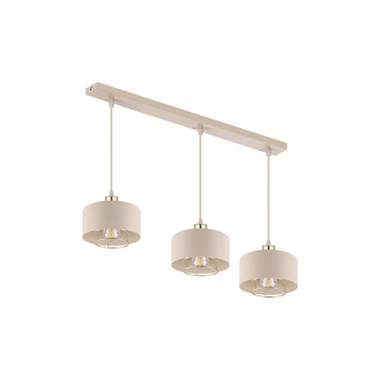 Oprawa wisząca E27 Nilo x3 20cm beżowy+złoty-41345
