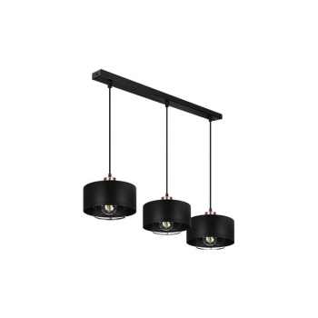 Oprawa wisząca E27 Nilo x3 20cm czarny+miedź-41373