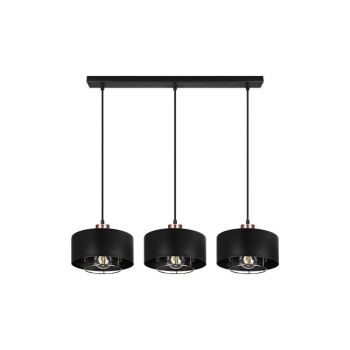 Oprawa wisząca E27 Nilo x3 20cm czarny+miedź-41374