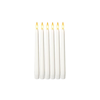 Świeczka LED stożek 28cm 2000K 2xAAA biała-6szt-41470
