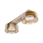 Kinkiet GX53 LED Glossy x2 beżowy bursztyn-41545